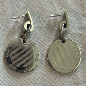 D&G Circular Silver Earrings